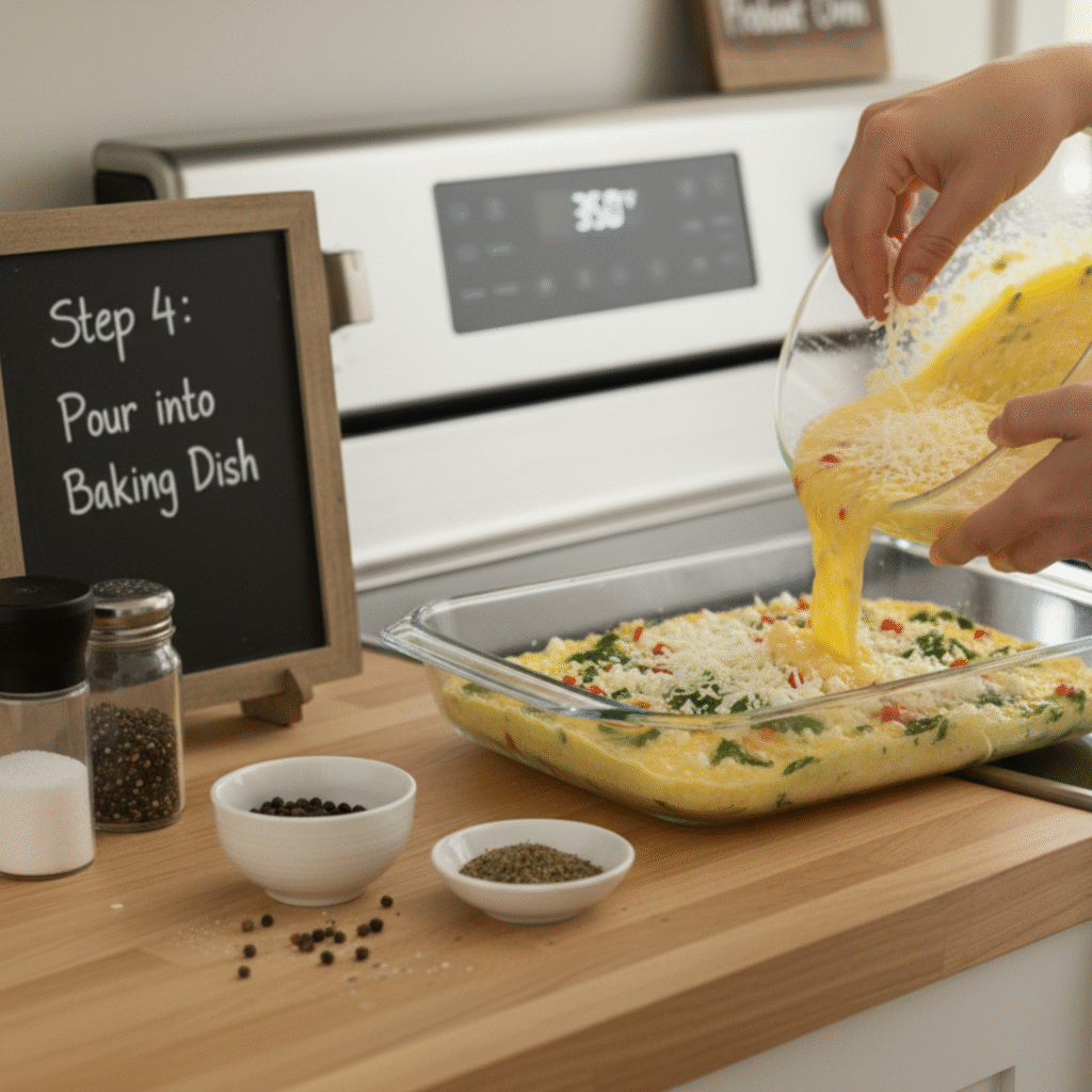 How to make Cottage Cheese Eggs Bake - step-by-step preparation