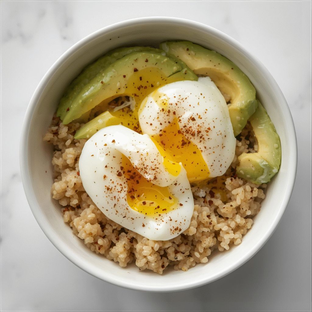 Avocado & Egg Quinoa Bowl, Egg Breakfast