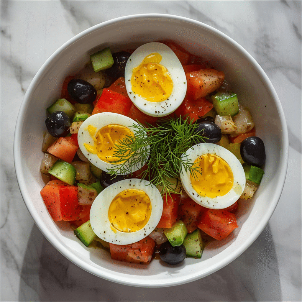 Mediterranean Egg Bowl, Egg Breakfast