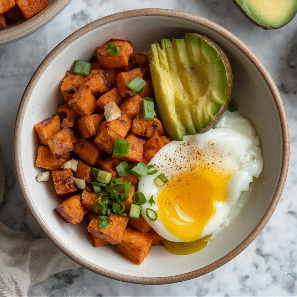 Sweet Potato & Egg Power Bowl, Egg Breakfast