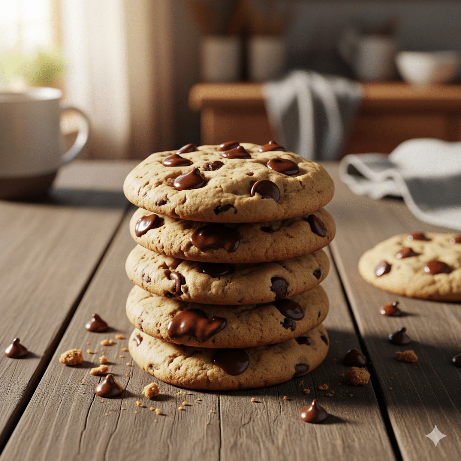 Best homemade chocolate chip cookie recipe with gooey chocolate chips