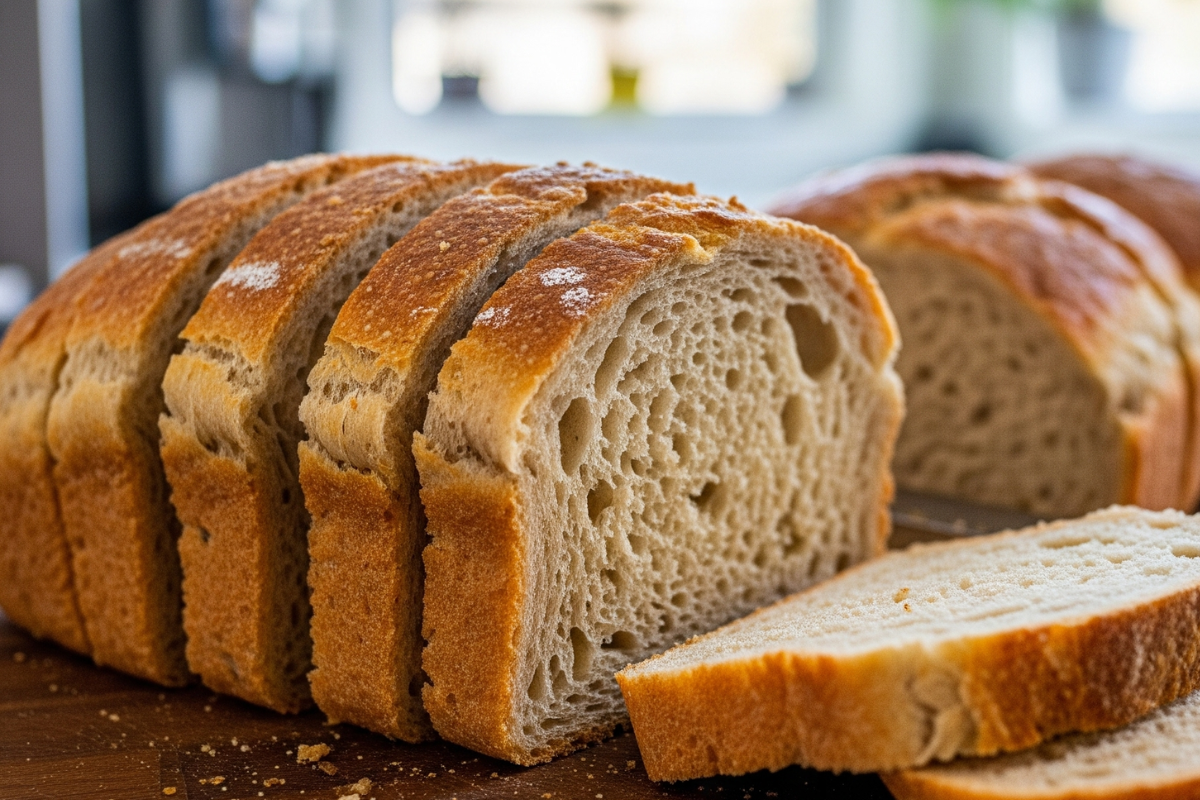 Canyon Bakehouse gluten free bread with soft chewy texture