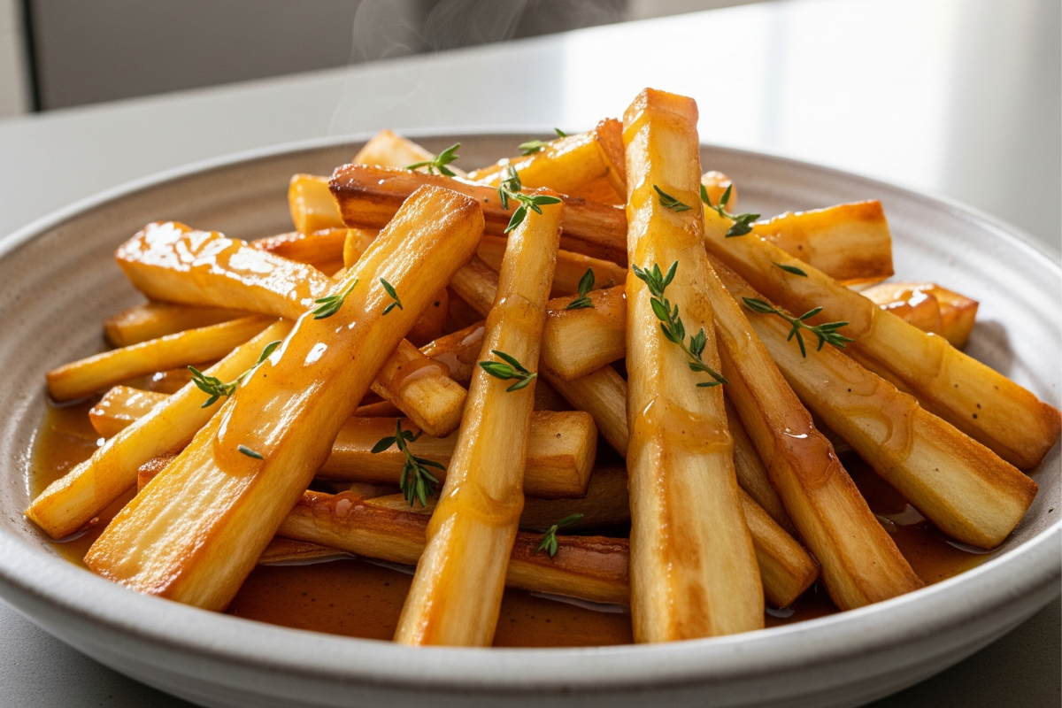 Easy Honey Roast Parsnips