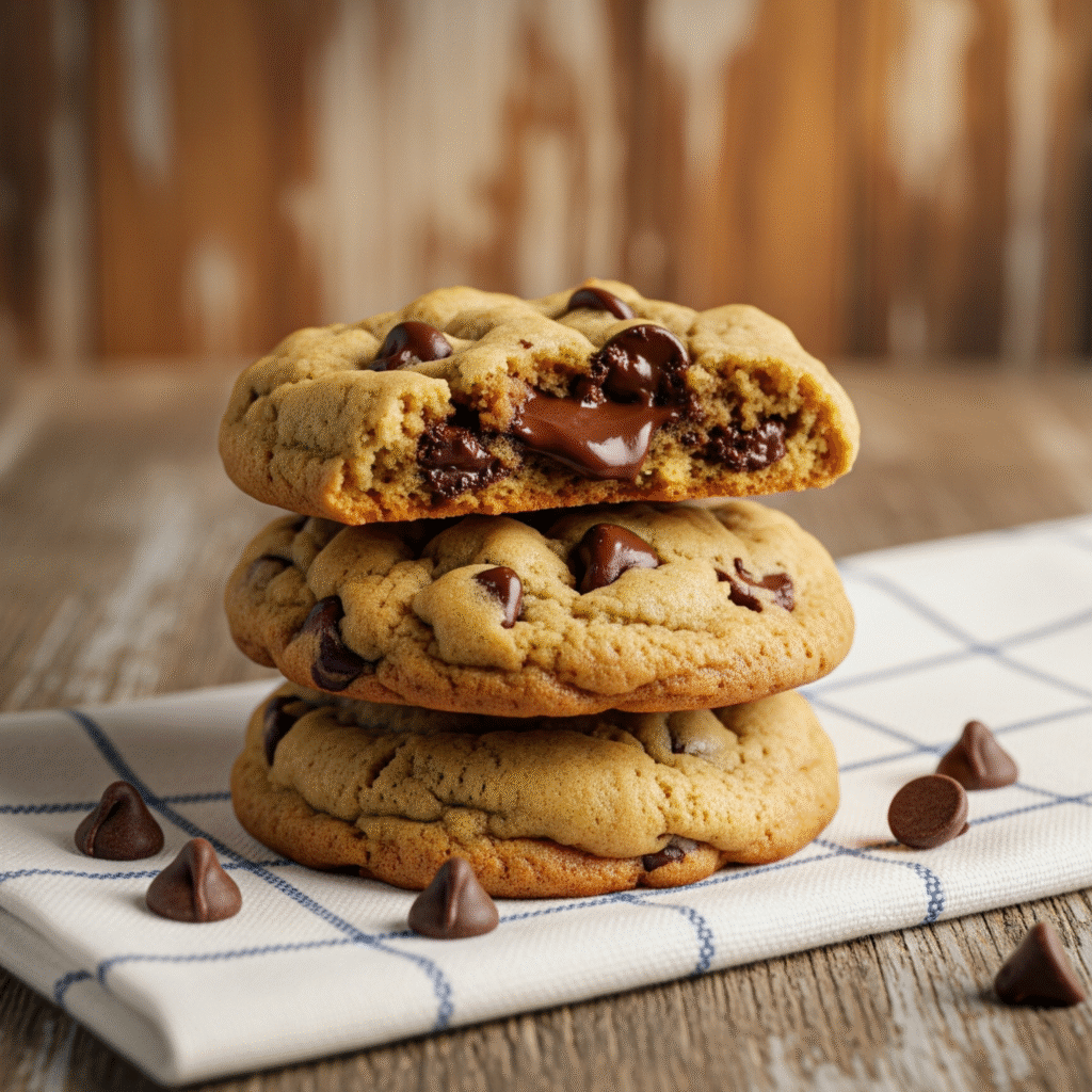 Gluten free chocolate chip cookies with chewy texture