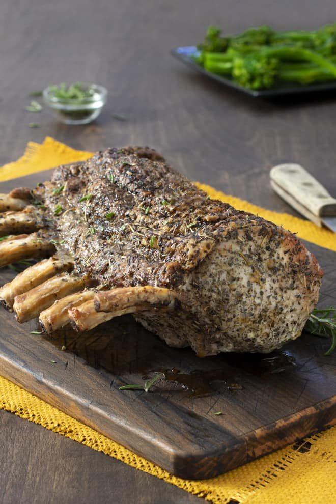 Homemade Pork Rib Roast with golden crust – Prime Rib style