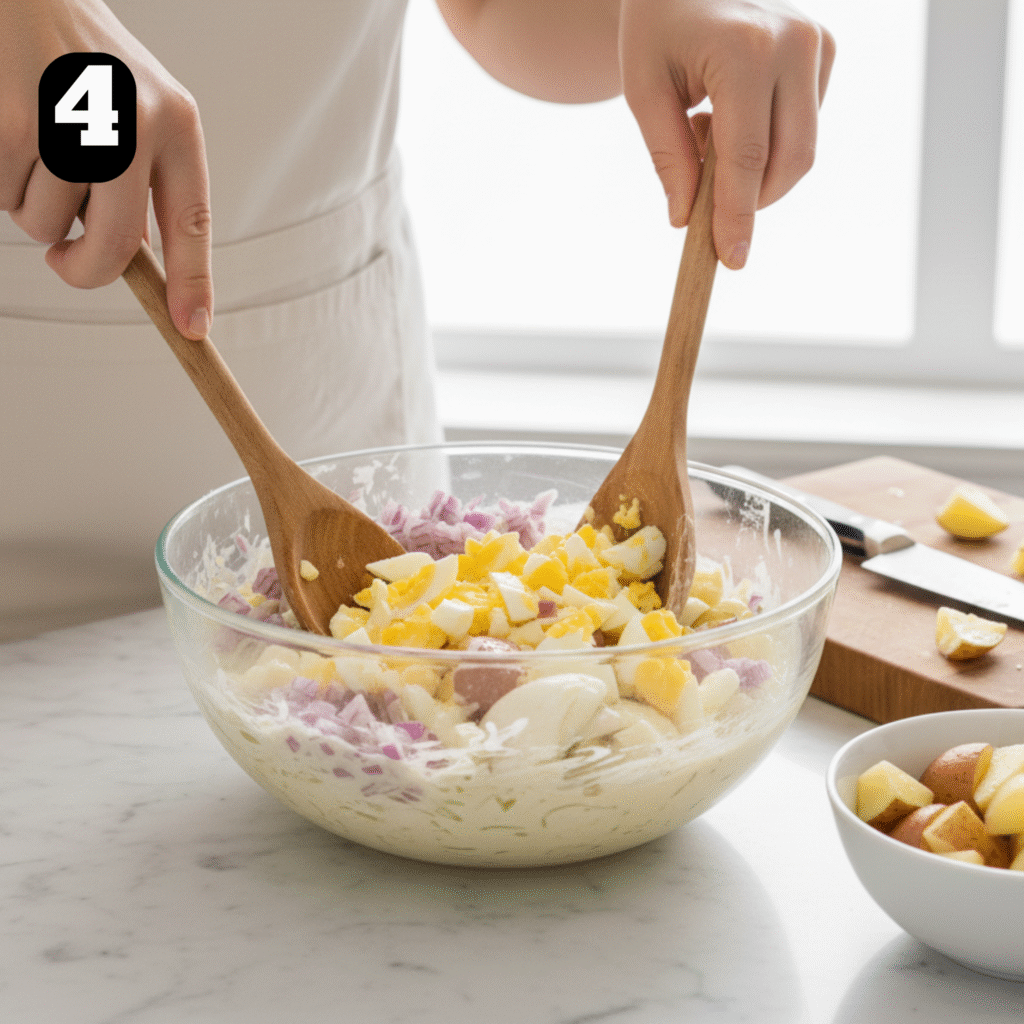 How to make homemade potato salad step by step 4
