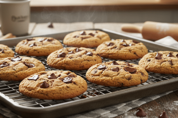 Freshly baked cookies from the best chocolate chip cookie recipe