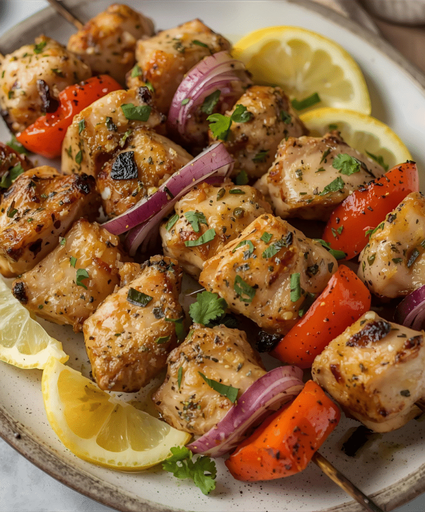 Greek Chicken Skewers (Souvlaki)