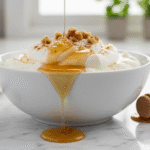 Homemade Greek yogurt with honey drizzle