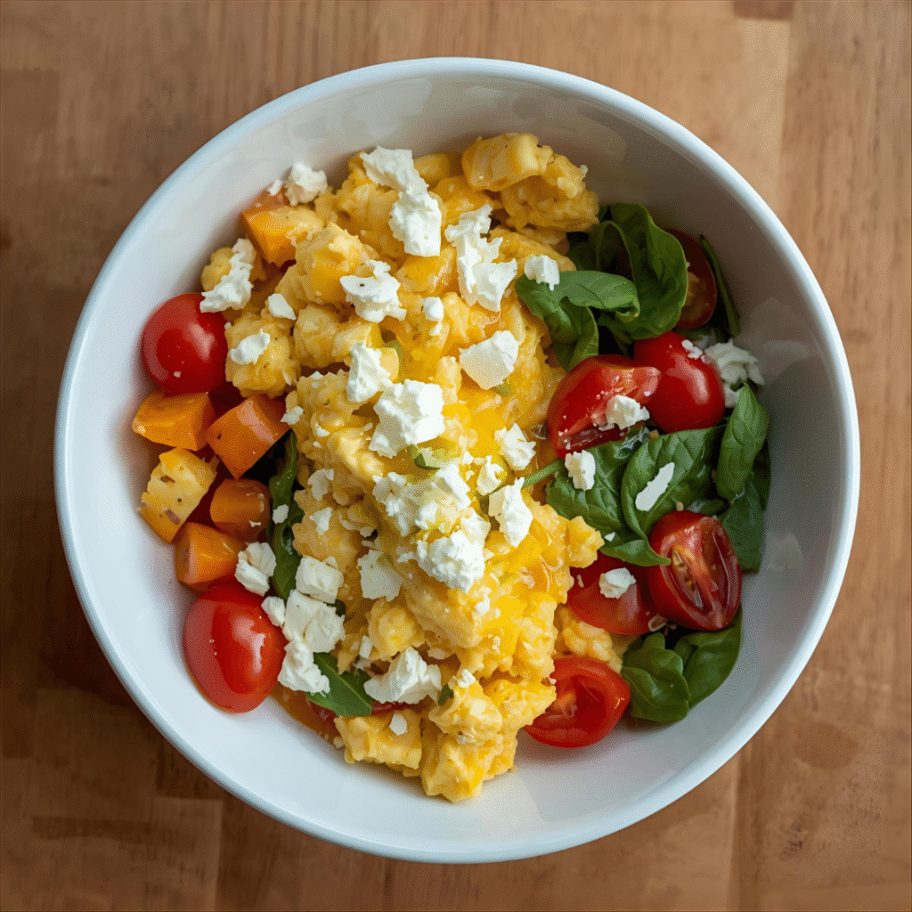 Veggie-Packed Scrambled Egg Bowl, Egg Breakfast