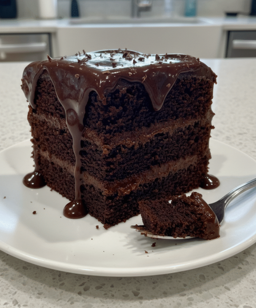 Death-by-Chocolate Fudge Layer Cake