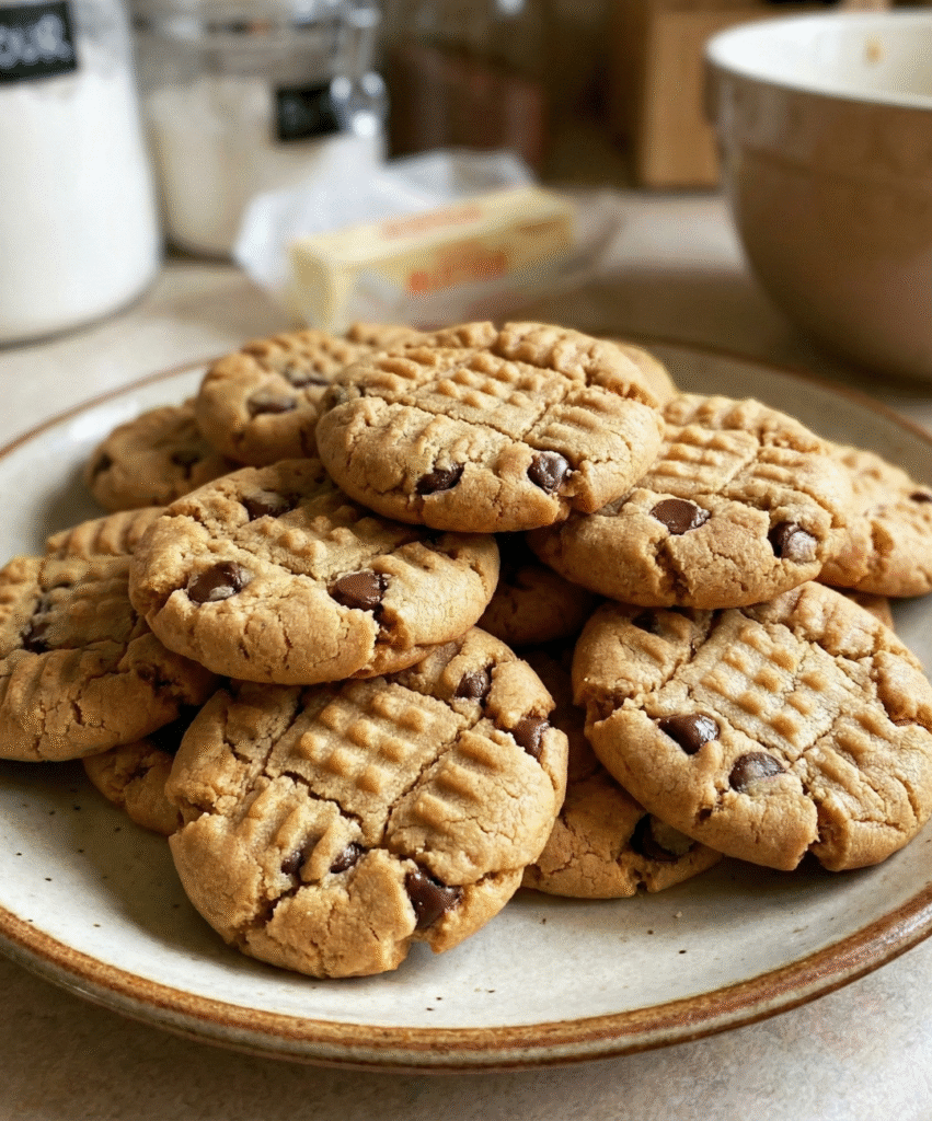 Easy Peanut Butter Chocolate Chip Cookies