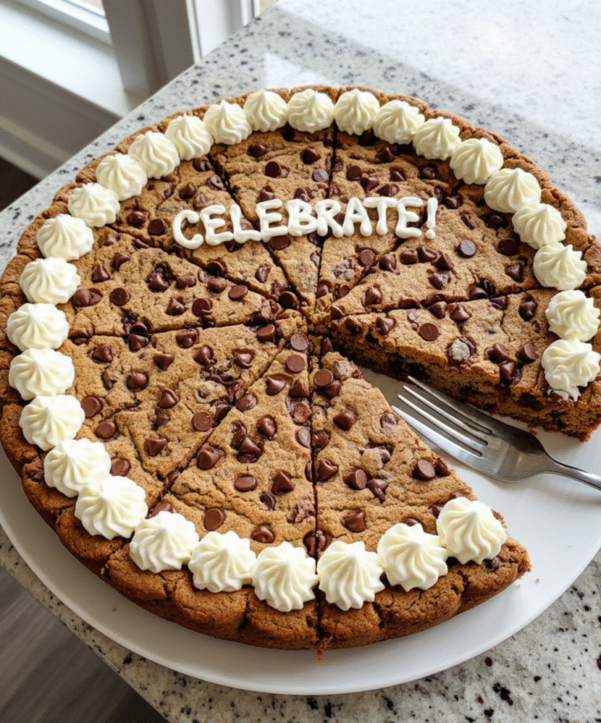 Giant Chocolate Chip Cookie Cake