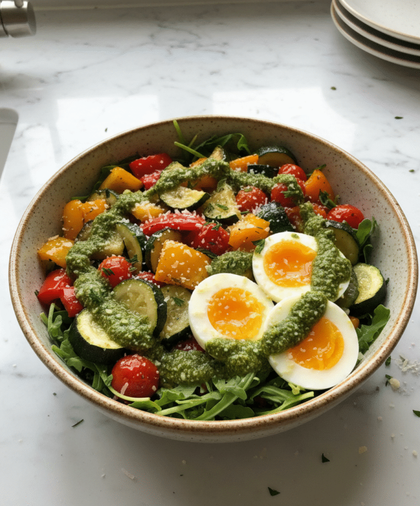 Roasted Veggie & Pesto Bowl