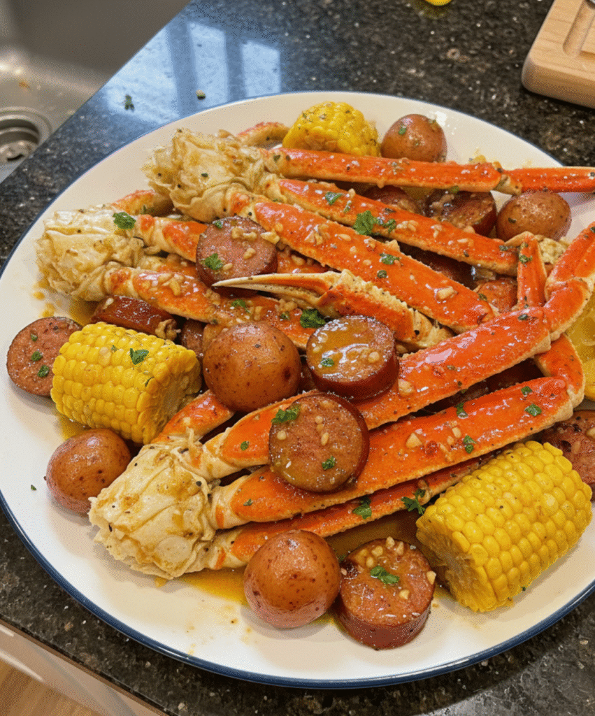 Spicy Garlic Butter Crab Boil