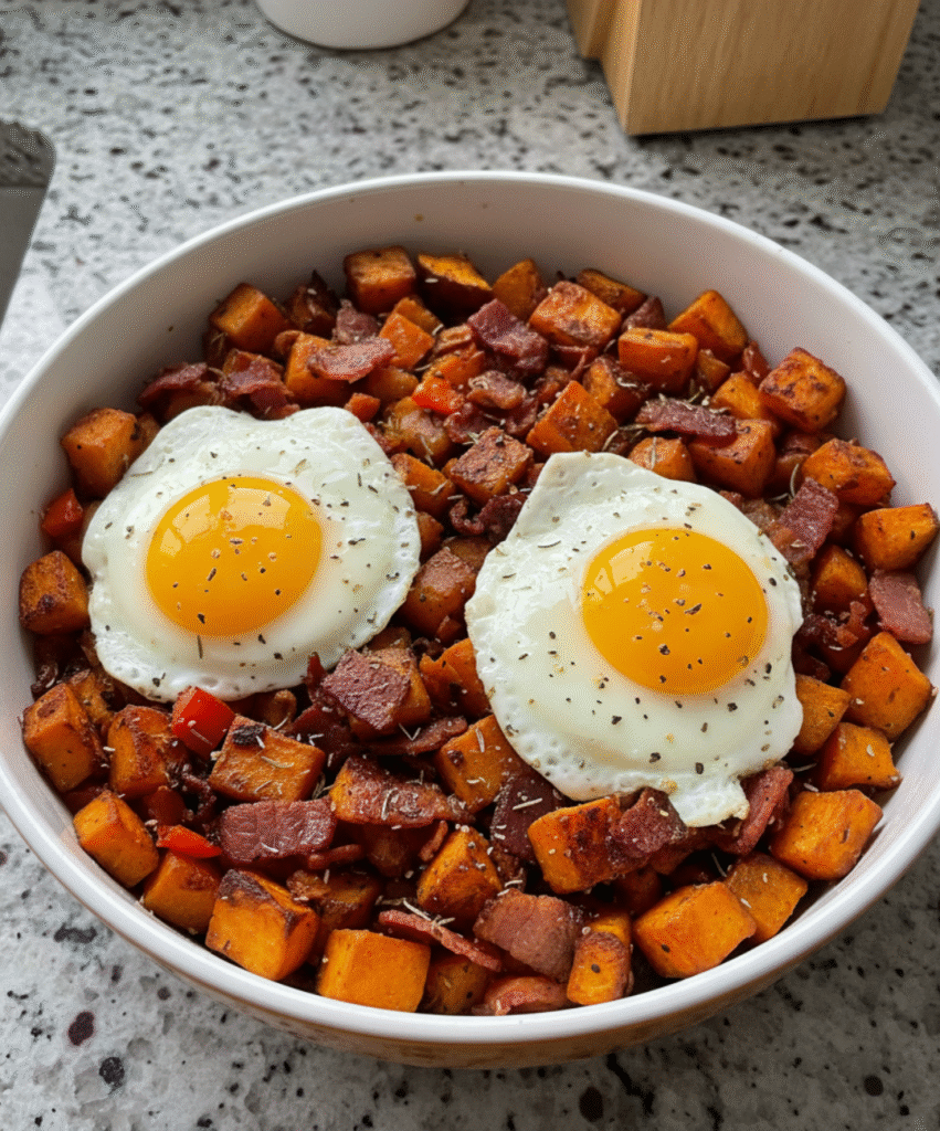 Sweet Potato & Turkey Bacon Hash