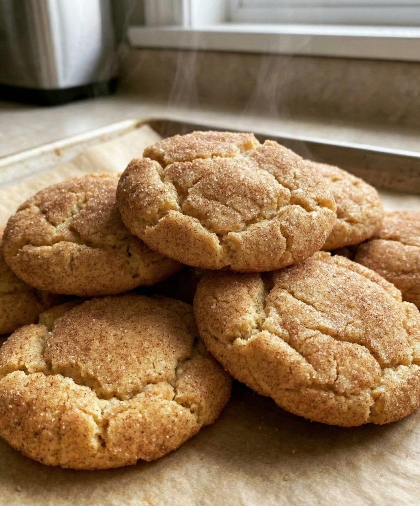 Soft chewy snickerdoodle cookies made with cream of tartar