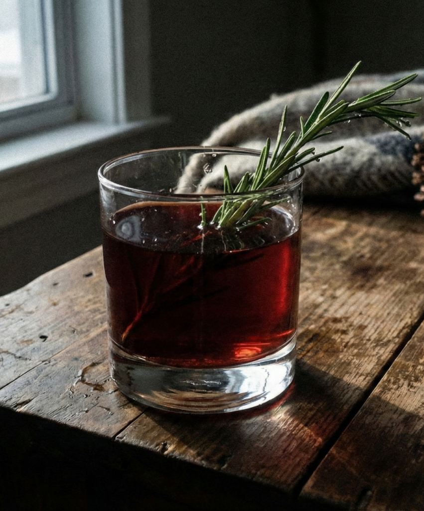 Coconut cranberry lemon drop martini with creamy texture, tropical holiday cocktail twist